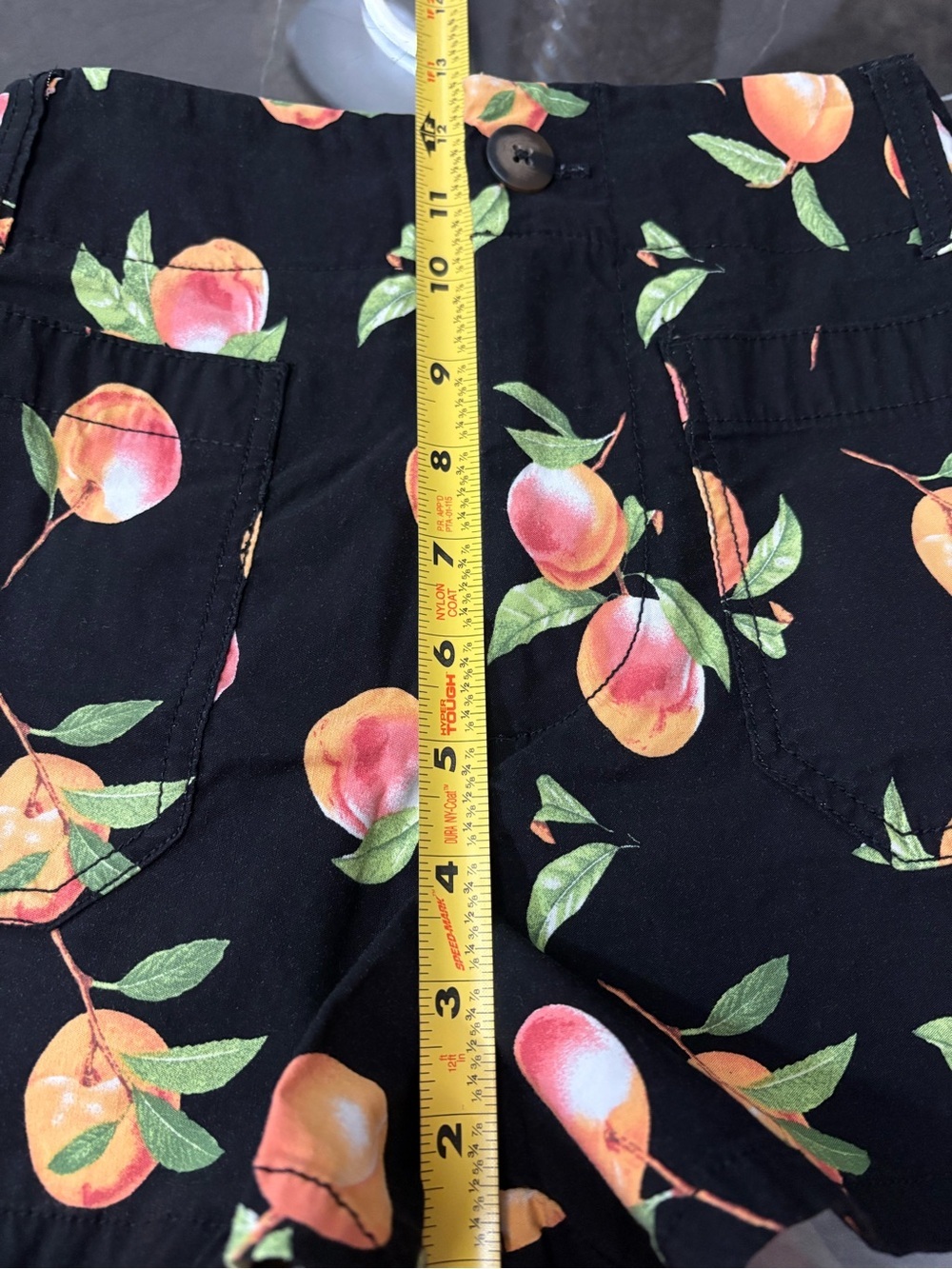 Maeve by Anthropologie The Colette Peach Print High-Waisted Shorts Size 24 - Picture 11 of 16